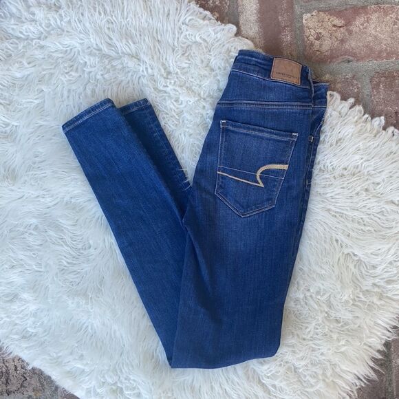 American Eagle Super Stretch Super Hi-Rise Jegging Size 0 - Picture 9 of 13